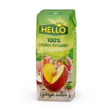 Hello alma-őszibaracklé 100% 250 ml üdítő, ásványviz, gyümölcslé