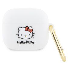 HELLO KITTY 3D Kitty Head Airpods 3 Szilikon tok - Fehér (HKA33DKHSH) fülhallgató, fejhallgató tok