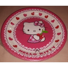  Hello Kitty Cherry papírtányér, 23 cm, 8 cm, tányér és evőeszköz