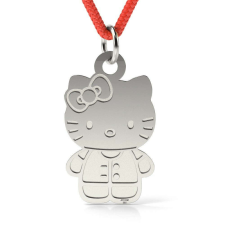  Hello Kitty ezüst medál zsinórral medál