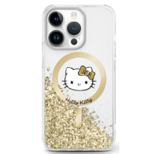 HELLO KITTY HKHMP16XLGDIH Liquid Glitter Fever MagSafe-kompatibilis keménytok iPhone 16 Pro - fehér tok és táska