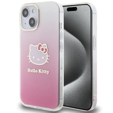 HELLO KITTY IML Gradient Electrop Kitty Head tok iPhone 15 - rózsaszín - rózsaszín tok és táska
