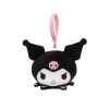 HELLO KITTY Kuromi Head 3D plüss figura akasztóval, táskadísz 11 cm