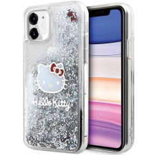 HELLO KITTY Liquid Glitter Charms tok iPhone 11 / Xr - Ezüst tok és táska