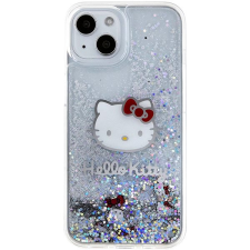 HELLO KITTY Liquid Glitter Electroplating Head Logo Zadní Kryt pro iPhone 15 Transparent tok és táska