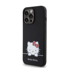 HELLO KITTY Liquid Silicone Daydreaming Logo Apple iPhone 13 Pro hátlap tok, fekete tok és táska