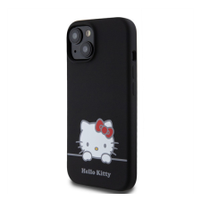 HELLO KITTY Liquid Silicone Daydreaming Logo Apple Iphone 15 hátlap tok, fekete tok és táska