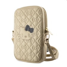 HELLO KITTY Pattern Kitty Head Logo Telefon PU bőr tok - Gold (HKPBPEKHBPD) tok és táska