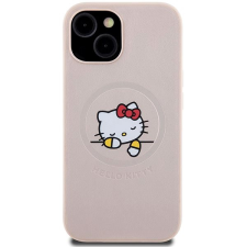 HELLO KITTY PU Kitty Asleep Logo MagSafe Zadní Kryt pro iPhone 15 Pink tok és táska
