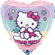 HELLO KITTY Rainbow fólia lufi 46 cm party kellék