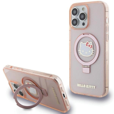 HELLO KITTY Ring Stand Glitter Electrop Logo MagSafe tok iPhone 15 Pro Max készülékhez - rózsaszín tok és táska