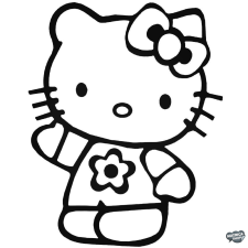  Hello Kitty virágos póló matrica matrica