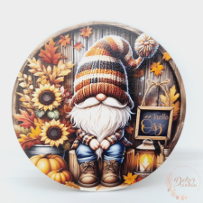  Hello ősz - napraforgók manóval - barna dekorációs kellék