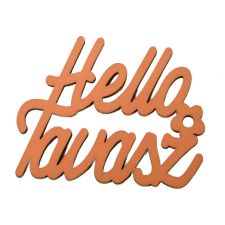  Helló Tavasz felirat lazac 11cm dekorációs kellék