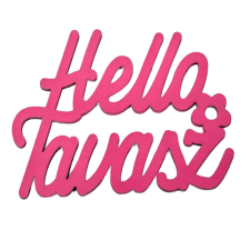  Helló Tavasz felirat magenta 11cm dekorációs kellék