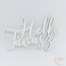  Hello tavasz írott felirat - fehér dekorációs kellék