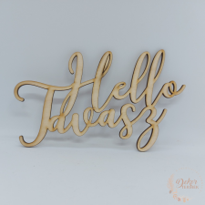  Hello tavasz írott felirat - natúr dekorációs kellék