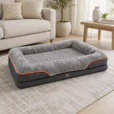 HelloSkippy Ortopéd kutyafekhely vízlepergetős plüss 106*80 cm szállítóbox, fekhely kutyáknak