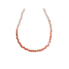 Hematit szin rose gold virág 4mm medál