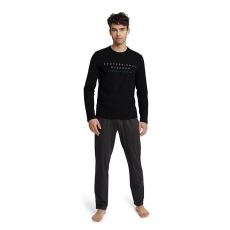 henderson Insure férfi pizsama, fekete, felirattal XL