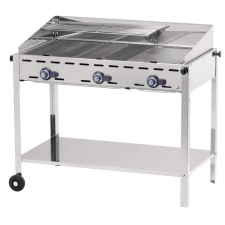 Hendi Green Fire grillsütő, 3 égővel - 1078x612x(H)825 mm - HENDI 149591 grillsütő