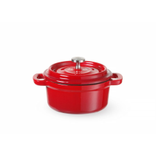 Hendi Zománcozott öntöttvas fazék, HENDI, 0,27L, Piros, 130x100x(H)48mm konyhai eszköz