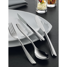 Hepp »Medan« Szószkanál francia, PVD antracit, kőmosott tányér és evőeszköz