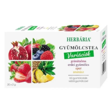 Herbária tea variációk gránátalma-eper-erdei gyümölcs-ananász 20db tea