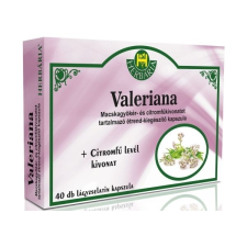 Herbária Valeriana (macskagyökér) és citromfű kivonatot tartalmazó lágyzselatin kapszula 40db vitamin és táplálékkiegészítő