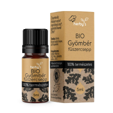 Herbys bio gyömbér fűszercsepp 5 ml alapvető élelmiszer