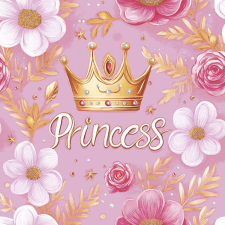 Hercegnők Hercegnő Crown szalvéta 20 db-os 33x33 cm party kellék