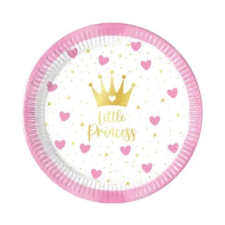  Hercegnők Little Princess papírtányér 8 db-os 20 cm FSC party kellék