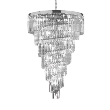  Hereford Spiral Chrome - króm kristálycsillár 80cm világítás