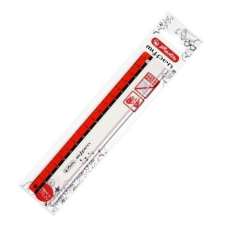 Herlitz 17 cm My.pen vonalzó, piros/fekete - Herlitz vonalzó