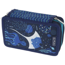 Herlitz 50043415 3 emeletes 31 részes töltött tolltartó Deep Ocean tolltartó