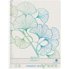 Herlitz GREENline Ginkgo A4 70lapos kockás spirálfüzet füzet