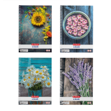 Herlitz Hungária Kft. Herlitz Spirálfüzet A4, 70 lapos Flower vonalas füzet