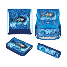 Herlitz Loop Plus iskolatáska szett, Blue Shark/Kék cápa iskolatáska