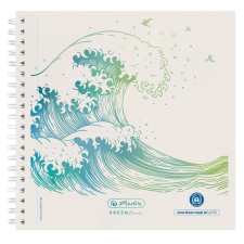 Herlitz Spiralblock 14,8x14,8 100Bl.punktiert GREENline Well (50033515) füzet