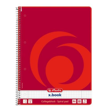 Herlitz Spirálfüzet HERLITZ A/4 80 lapos perforált lyukasztott kockás füzet