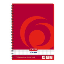 Herlitz Spirálfüzet HERLITZ A/5 80 lapos perforált lyukasztott kockás füzet