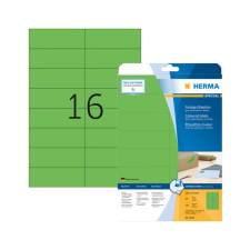 HERMA 105*37 mm-es Herma A4 íves etikett címke, zöld színű (20 ív/doboz) etikett