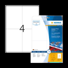 HERMA 105 mm x 148 mm Műanyag Íves etikett címke  Fehér  ( 25 ív/doboz ) etikett