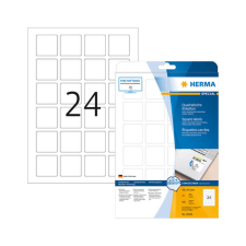 HERMA 40*40 mm-es Herma A4 íves etikett címke, fehér színű (25 ív/doboz) etikett