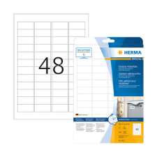 HERMA 45,7*21,2 mm-es Herma A4 íves etikett címke, fehér színű (10 ív/doboz) etikett