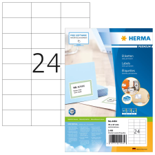 HERMA 70x37 mm Címke tintasugaras és lézer nyomtatóhoz (2400 címke / csomag) etikett