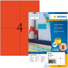 HERMA Etiketten A4 rot  105x148 mm Papier matt  400 St. (4397) etikett