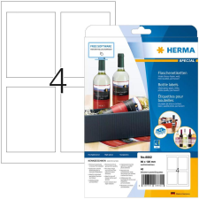 HERMA Flaschenetik. A4 Inkjet weiß 90x120 mm glänz. 40 St. (8882) etikett