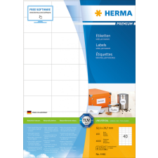 Herma GmbH Herma etikett fehér, A4, 52,5x29,7mm (40) etikett