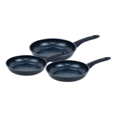  Herzberg 3 darabos serpenyőkészlet kék HG-04777BLU edény